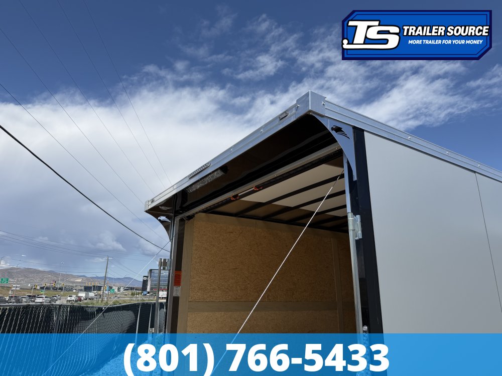 8.5x28 American Hauler Night Hawk Enclosed Cargo Trailer - 7'6" Interior - 12K GVWR - .080 PolyCor, Rear Spoiler w/ Load Lights
