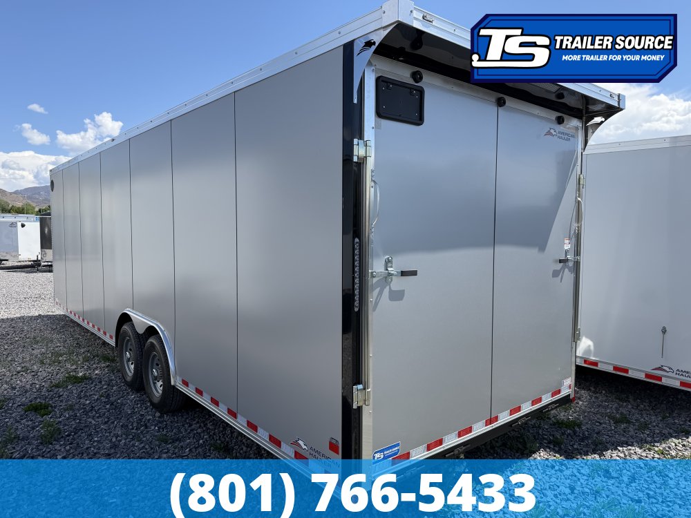 8.5x28 American Hauler Night Hawk Enclosed Cargo Trailer - 7'6" Interior - 12K GVWR - .080 PolyCor, Rear Spoiler w/ Load Lights