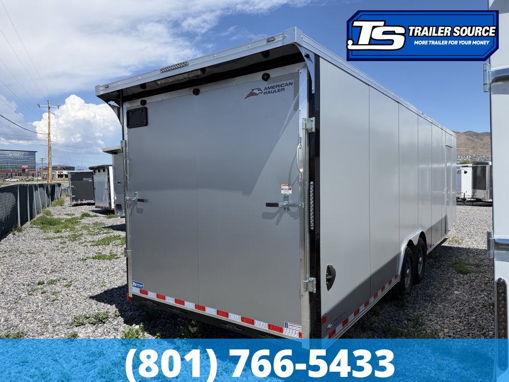 8.5x28 American Hauler Night Hawk Enclosed Cargo Trailer - 7'6" Interior - 12K GVWR - .080 PolyCor, Rear Spoiler w/ Load Lights