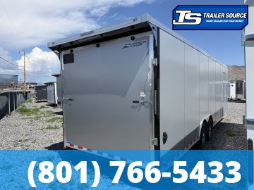 8.5x28 American Hauler Night Hawk Enclosed Cargo Trailer - 7'6" Interior - 12K GVWR - .080 PolyCor, Rear Spoiler w/ Load Lights