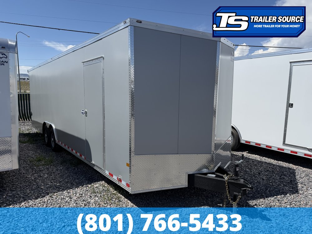 8.5x28 American Hauler Night Hawk Enclosed Cargo Trailer - 7'6" Interior - 12K GVWR - .080 PolyCor, Rear Spoiler w/ Load Lights