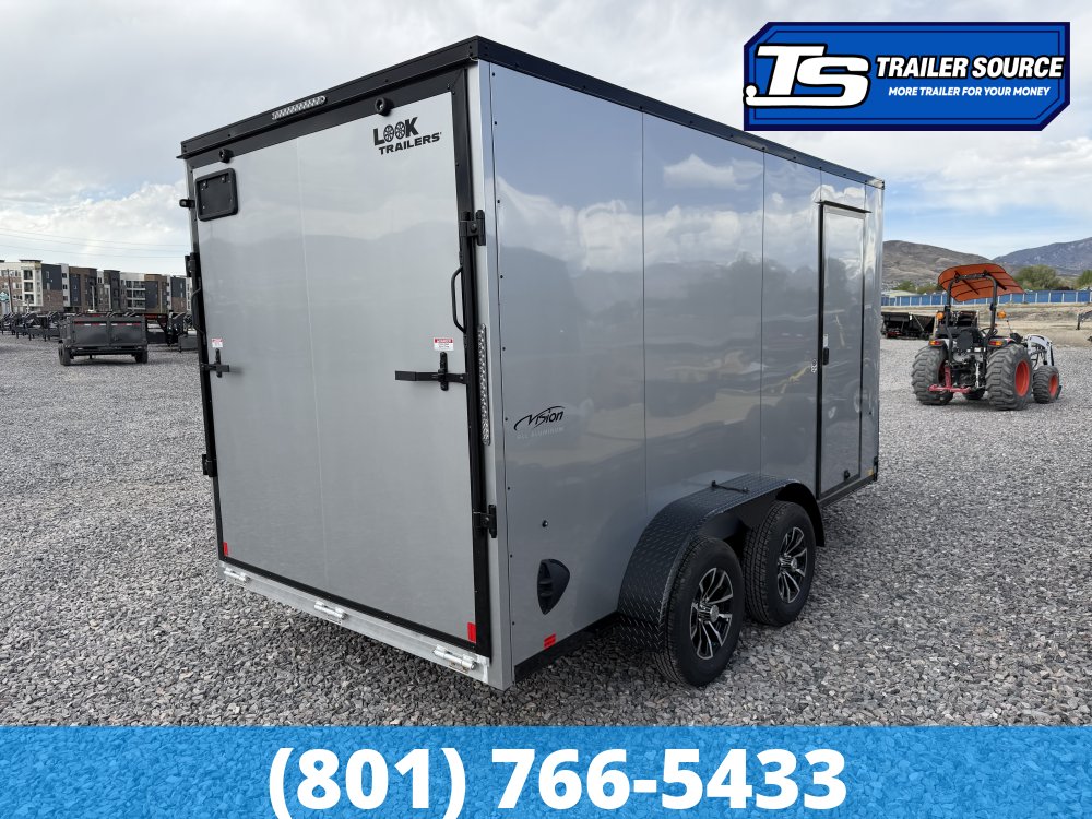 7x14 Look Vision Circuit Edition Enclosed Car Hauler Trailer - 7'0" Interior - 7K GVWR - Alloy Wheels, Black Out Package