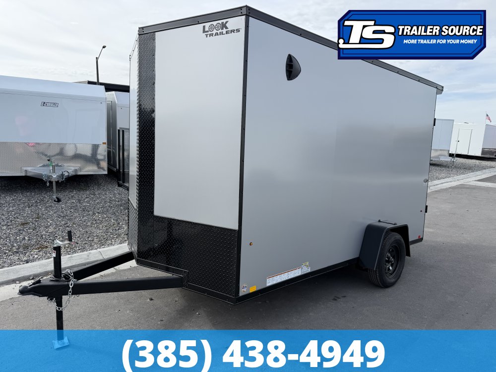 7x12 Look ST DLX Enclosed Cargo Trailer - 7'0" Interior - 3.5K GVWR - .080 PolyCor, Black Out Package, Rear Spoiler w/ Load Lights