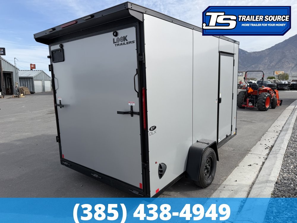 7x12 Look ST DLX Enclosed Cargo Trailer - 7'0" Interior - 3.5K GVWR - .080 PolyCor, Black Out Package, Rear Spoiler w/ Load Lights