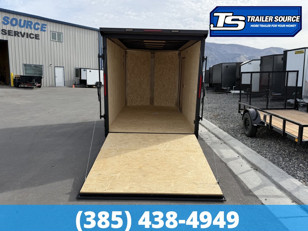 7x12 Look ST DLX Enclosed Cargo Trailer - 7'0" Interior - 3.5K GVWR - .080 PolyCor, Black Out Package, Rear Spoiler w/ Load Lights