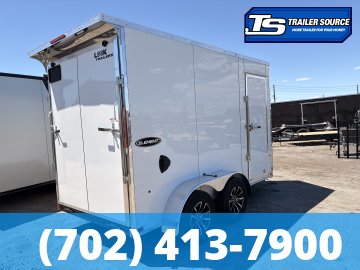 6x12 Look Element SE Enclosed Cargo Trailer - 7'0" Interior - 7K GVWR - .080 PolyCor, Alloy Wheels, D-Rings, Rear Spoiler w/ Load Lights