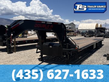 8.5x36 Double A Pro Series GHB Hydraulic Dovetail Gooseneck Equipment Trailer - 25.9K GVWR - 12k Axles, Engineered Beam, Engineered Neck, Pierced Frame