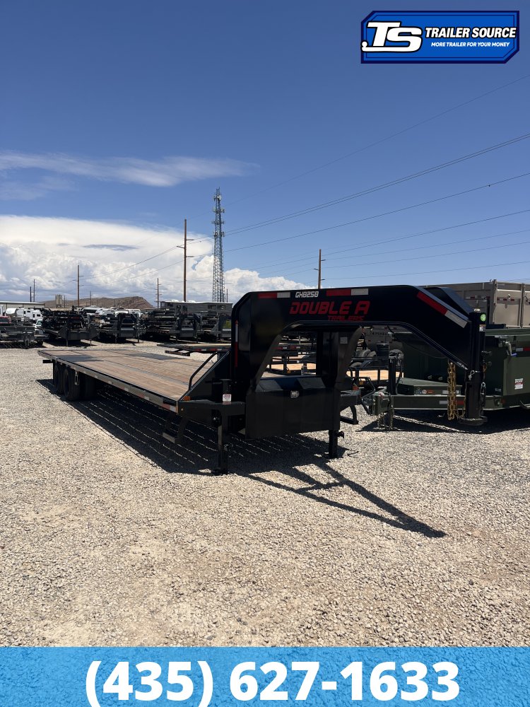 8.5x36 Double A Pro Series GHB Hydraulic Dovetail Gooseneck Equipment Trailer - 25.9K GVWR - 12k Axles, Engineered Beam, Engineered Neck, Pierced Frame