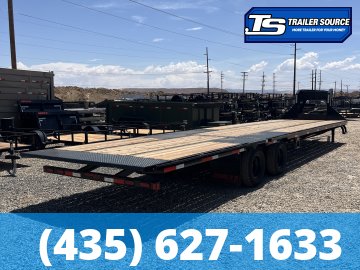 8.5x36 Double A Pro Series GHB Hydraulic Dovetail Gooseneck Equipment Trailer - 25.9K GVWR - 12k Axles, Engineered Beam, Engineered Neck, Pierced Frame