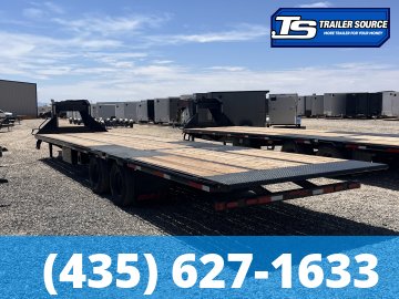 8.5x36 Double A Pro Series GHB Hydraulic Dovetail Gooseneck Equipment Trailer - 25.9K GVWR - 12k Axles, Engineered Beam, Engineered Neck, Pierced Frame