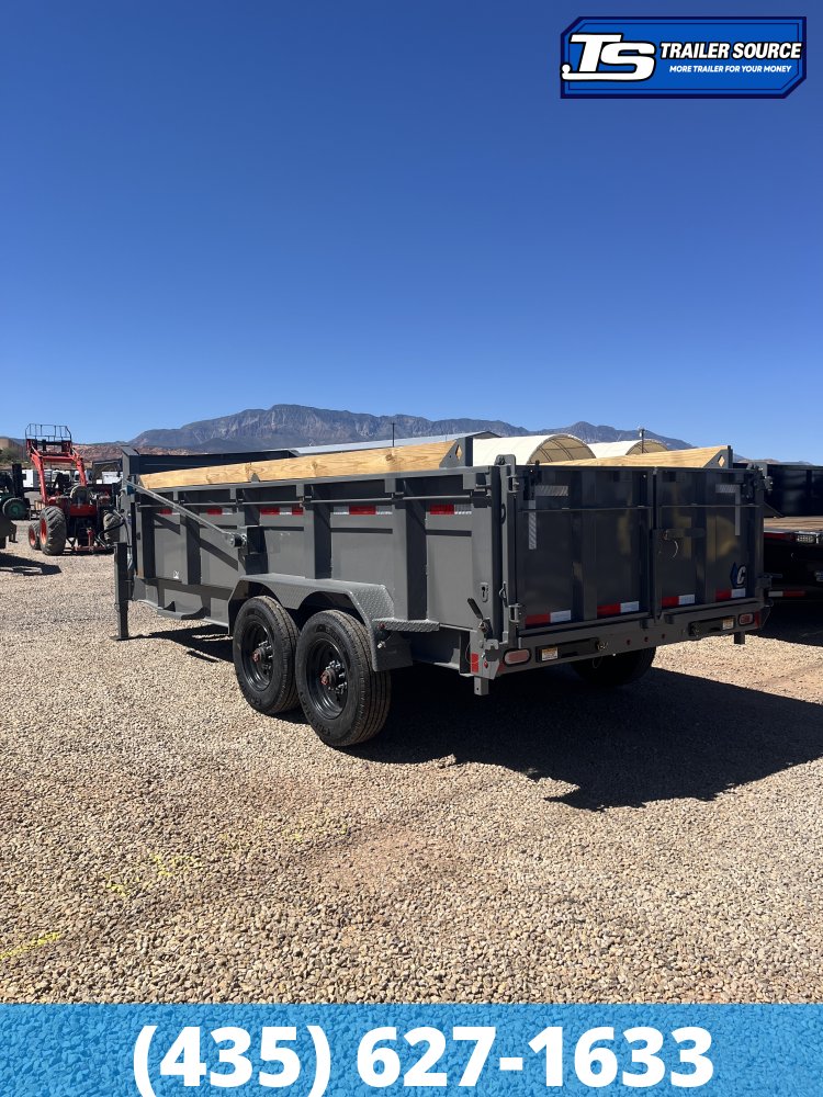 7x16 Diamond C LPT-GN 210 Gooseneck Dump Trailer - 32" Sides - 23K GVWR - Board Brackets