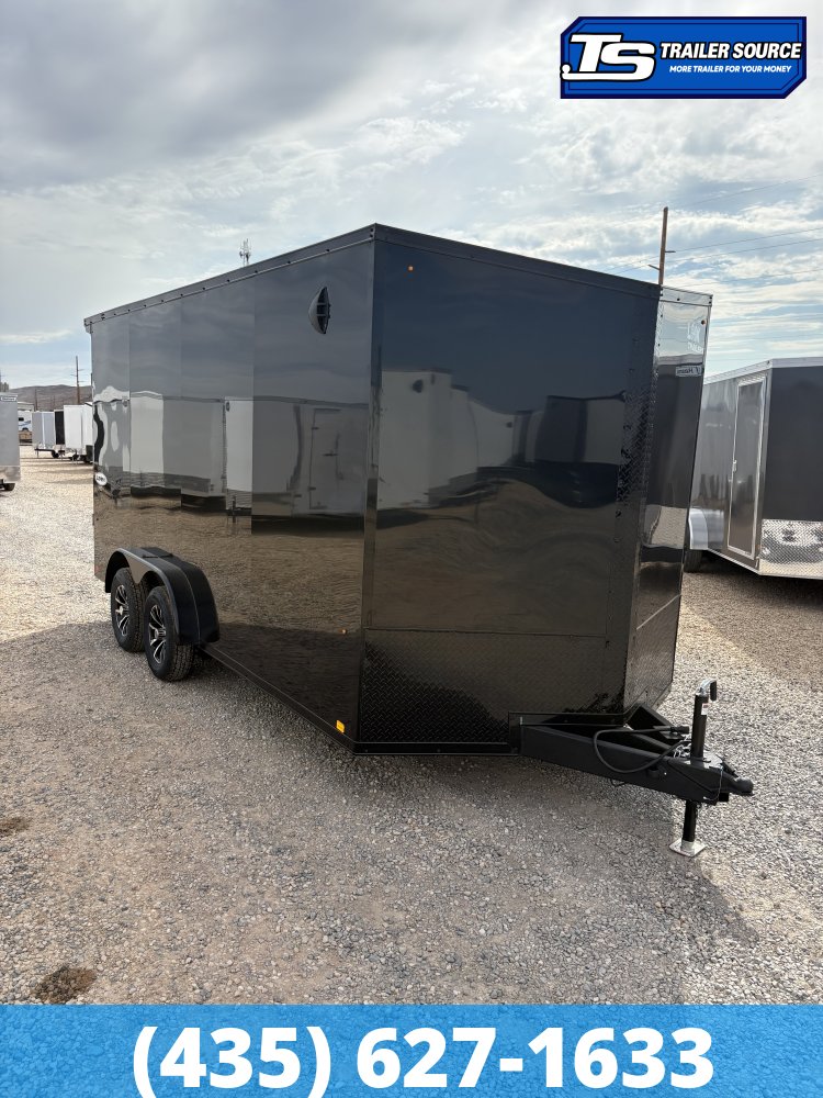 7.5x16 Look Element SE Enclosed Cargo Trailer - 7'0" Interior - 7K GVWR - Alloy Wheels, Black Out Package, Rear Spoiler w/ Load Lights, Roadside Door