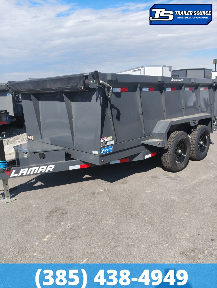 5x10 Lamar DS Dump Trailer - 18" Sides - 10K GVWR - Spreader Gate