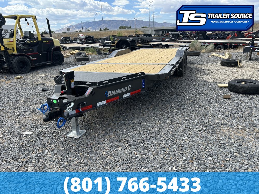 8.5x22 Diamond C HXD 208 Wide Body w/ Drive Over Fenders Tilt Trailer - 18K GVWR -