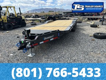 8.5x22 Diamond C HXD 208 Wide Body w/ Drive Over Fenders Tilt Trailer - 18K GVWR -