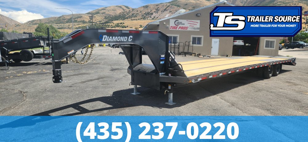 8.5x40 Diamond C FMAX 216 Gooseneck Equipment Trailer - 40K GVWR - ABS Brakes, HDSS (Hutch) Suspension, Max Ramps