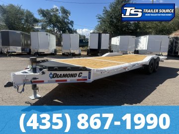 8.5x24 Diamond C HXD 207 Wide Body w/ Drive Over Fenders Tilt Trailer - 15.5K GVWR -