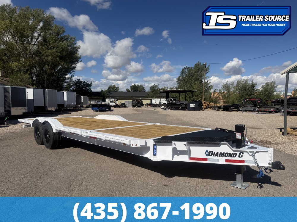 8.5x24 Diamond C HXD 207 Wide Body w/ Drive Over Fenders Tilt Trailer - 15.5K GVWR -