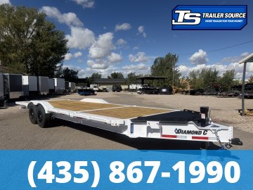 8.5x24 Diamond C HXD 207 Wide Body w/ Drive Over Fenders Tilt Trailer - 15.5K GVWR -