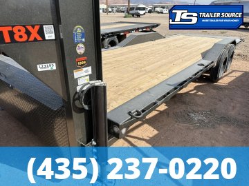 8.5x24 Maxx-D T8X Gooseneck Power Tilt Trailer -  18K GVWR - Hydraulic Jack(s), Wide Body w/ Drive Over Fenders, Winch Plate