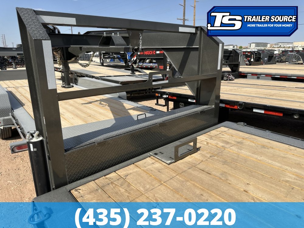 8.5x24 Maxx-D T8X Gooseneck Power Tilt Trailer -  18K GVWR - Hydraulic Jack(s), Wide Body w/ Drive Over Fenders, Winch Plate