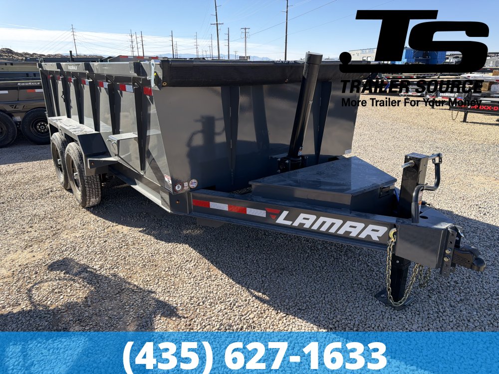 7x14 Lamar DT Dump Trailer - 36" Sides - 14K GVWR - Telescopic
