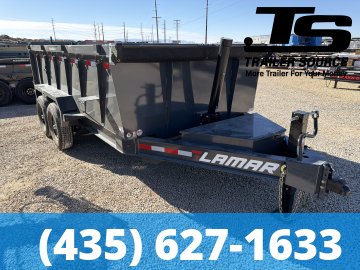 7x14 Lamar DT Dump Trailer - 36" Sides - 14K GVWR - Telescopic
