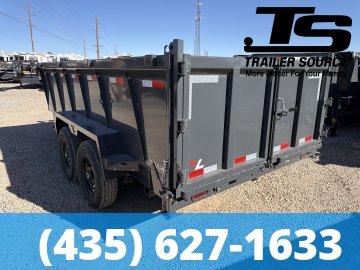 7x14 Lamar DT Dump Trailer - 36" Sides - 14K GVWR - Telescopic