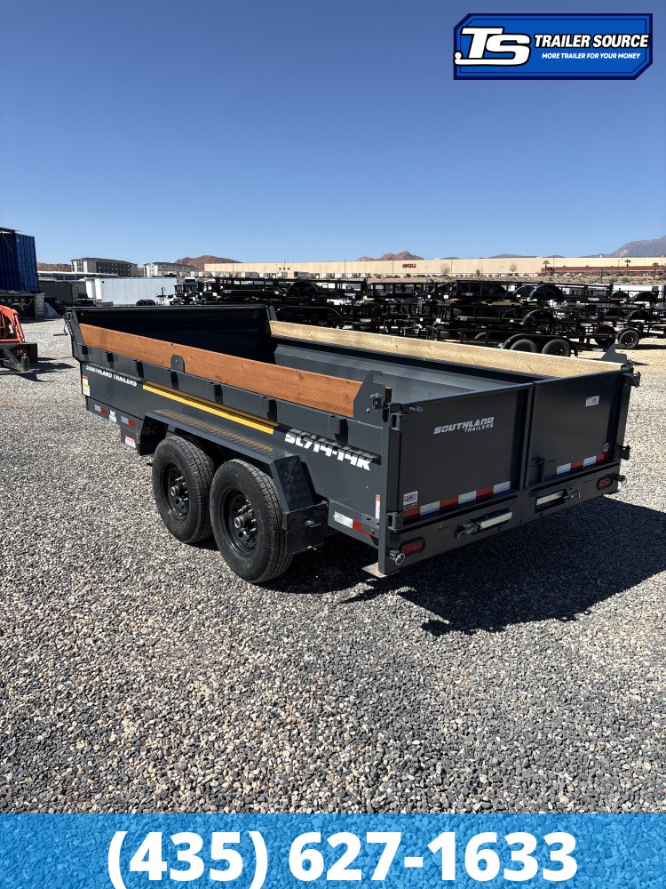 7x14 Southland DUMP Dump Trailer - 14K GVWR - Solar Panel