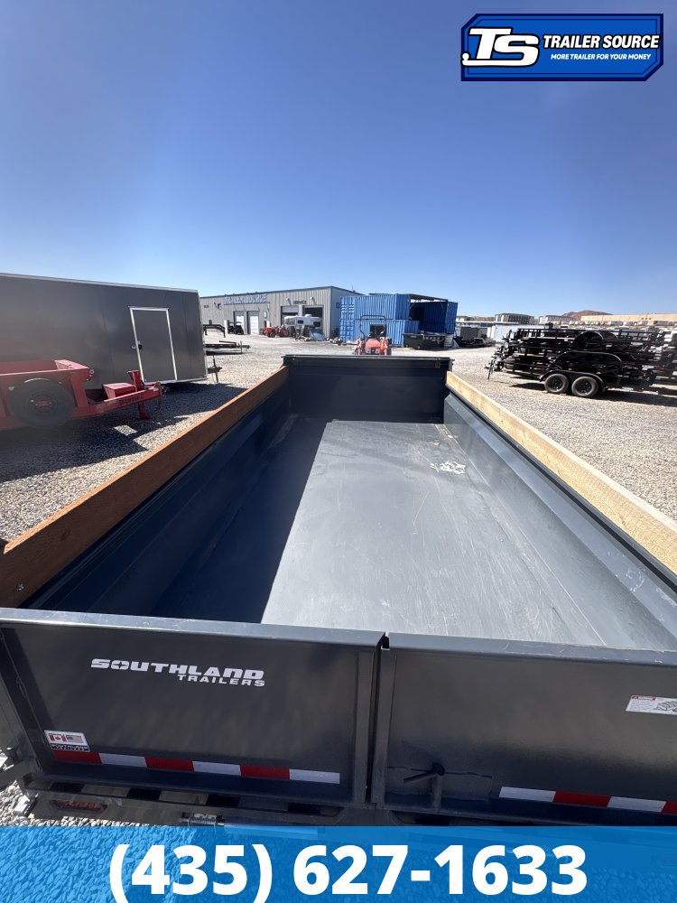 7x14 Southland DUMP Dump Trailer - 14K GVWR - Solar Panel