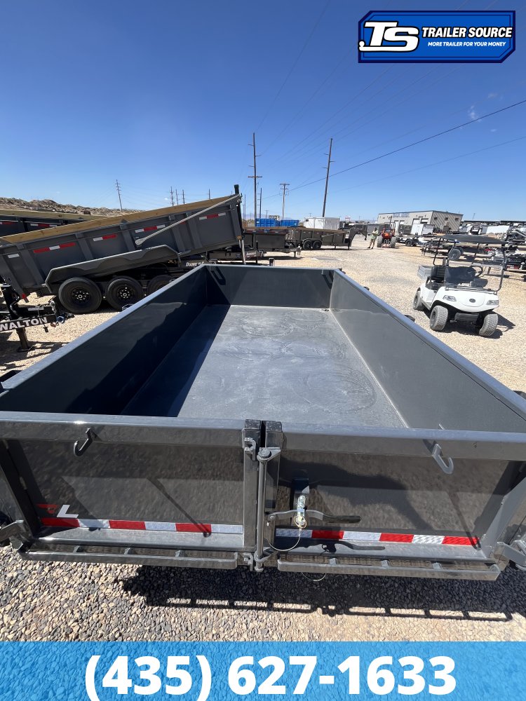 6.5x12 Lamar DM Dump Trailer - 24" Sides - 10K GVWR - Spreader Gate