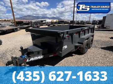 6.5x12 Lamar DM Dump Trailer - 24" Sides - 10K GVWR - Spreader Gate