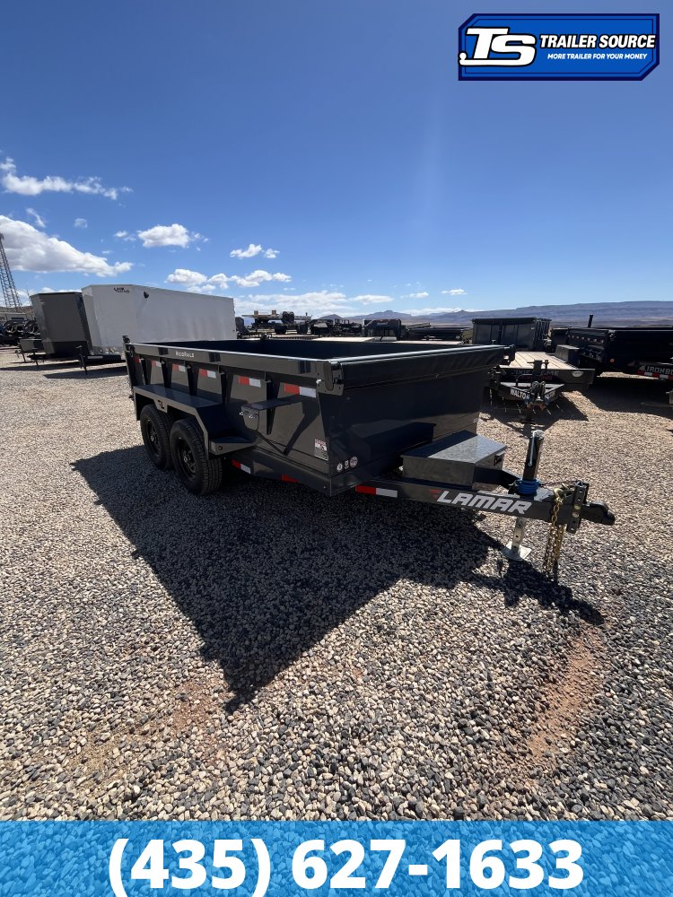 6.5x12 Lamar DM Dump Trailer - 24" Sides - 10K GVWR - Spreader Gate