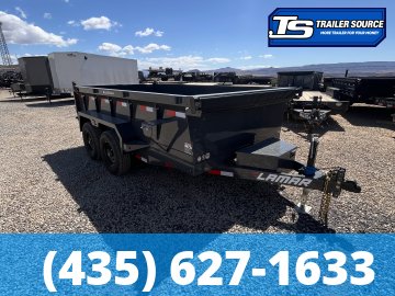 6.5x12 Lamar DM Dump Trailer - 24" Sides - 10K GVWR - Spreader Gate