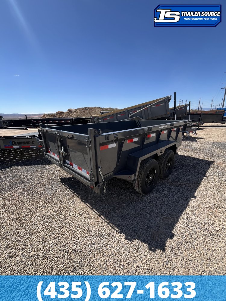 6.5x12 Lamar DM Dump Trailer - 24" Sides - 10K GVWR - Spreader Gate