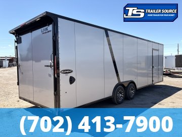 8.5x26 Look Element Elite Enclosed Car Hauler Trailer - 10K GVWR - .080 PolyCor, Alloy Wheels, Black Out Package, Finished Interior, Rear Spoiler w/ Load Lights, Rubber Coin Floor