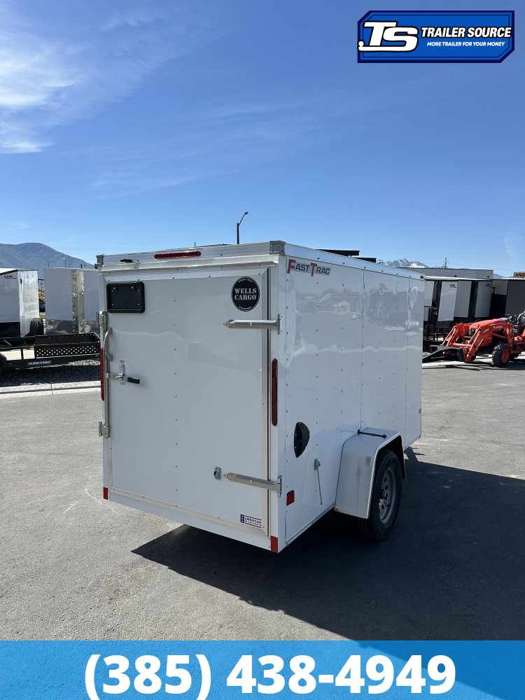 5x10 Wells Cargo FastTrac Enclosed Cargo Trailer - 5'6" Interior - 3.5K GVWR - Barn Doors