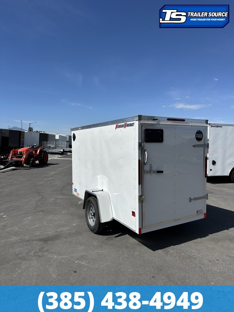 5x10 Wells Cargo FastTrac Enclosed Cargo Trailer - 5'6" Interior - 3.5K GVWR - Barn Doors
