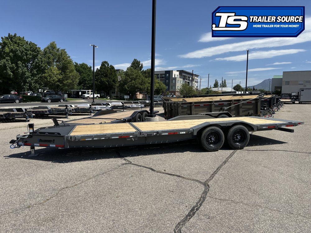 8.5x24 Diamond C HXD 208 Wide Body w/ Drive Over Fenders Tilt Trailer - 18K GVWR - ABS Brakes, Pro Tilt