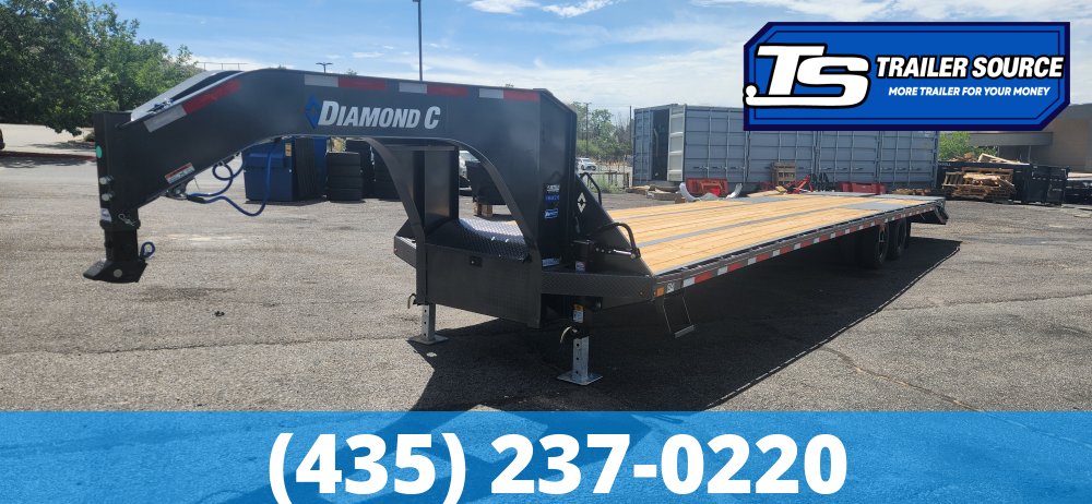 8.5x40 Diamond C FMAX 210 Gooseneck Equipment Trailer - 25K GVWR - ABS Brakes, Max Ramps