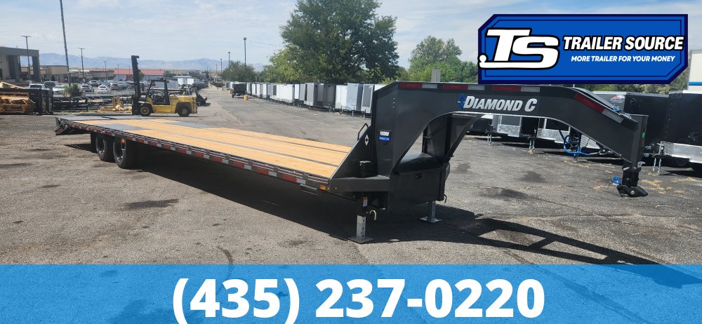 8.5x40 Diamond C FMAX 210 Gooseneck Equipment Trailer - 25K GVWR - ABS Brakes, Max Ramps