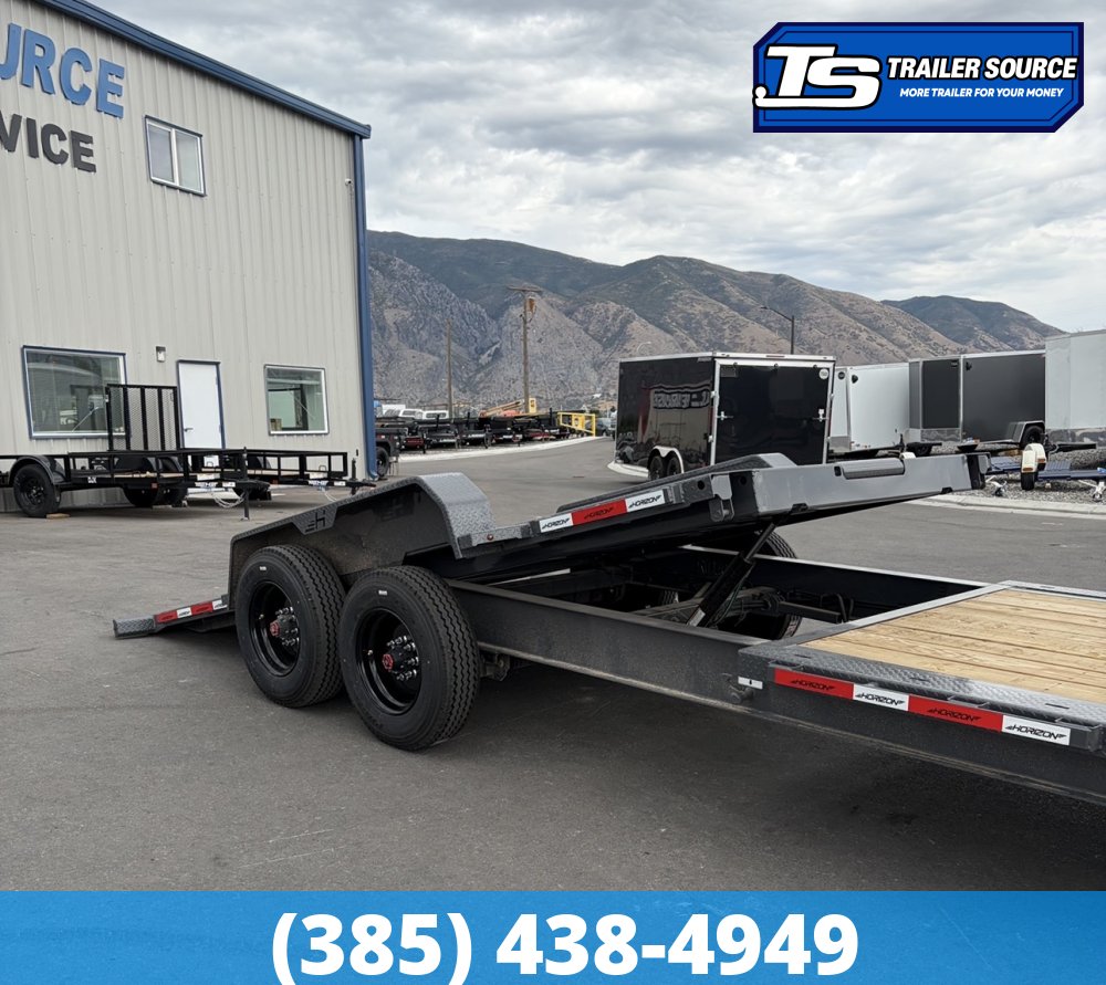 7x24 Horizon HET Tilt Trailer - 21K GVWR - 10K Axles, 17.5" HD Wheels, 18 Ply Tires, Torsion Axles