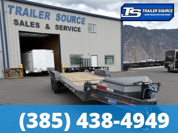 7x24 Horizon HET Tilt Trailer - 21K GVWR - 10K Axles, 17.5" HD Wheels, 18 Ply Tires, Torsion Axles