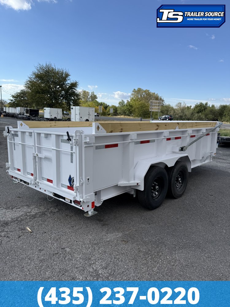 7x16 Diamond C LPT 207 Dump Trailer - 32" Sides - 15.5K GVWR - 10 Gauge Walls, 14 Ply Tires, Board Brackets, Long Arm Tarp