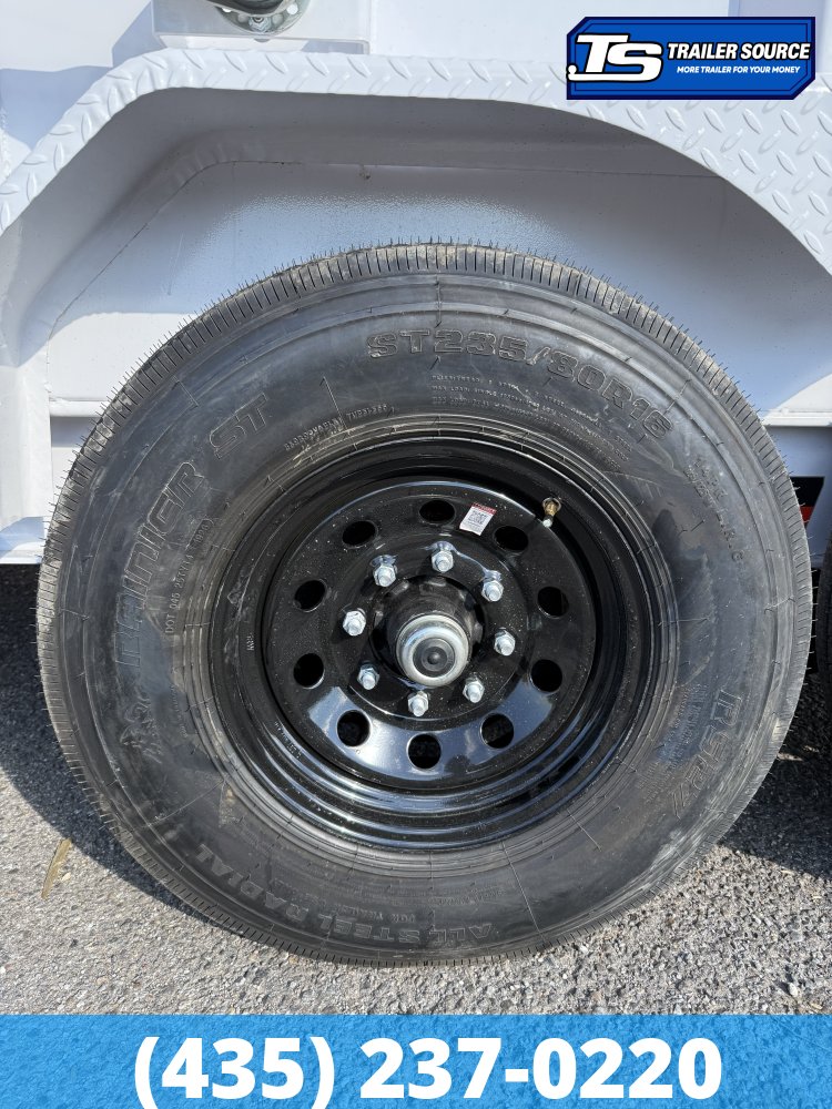 7x16 Diamond C LPT 207 Dump Trailer - 32" Sides - 15.5K GVWR - 10 Gauge Walls, 14 Ply Tires, Board Brackets, Long Arm Tarp