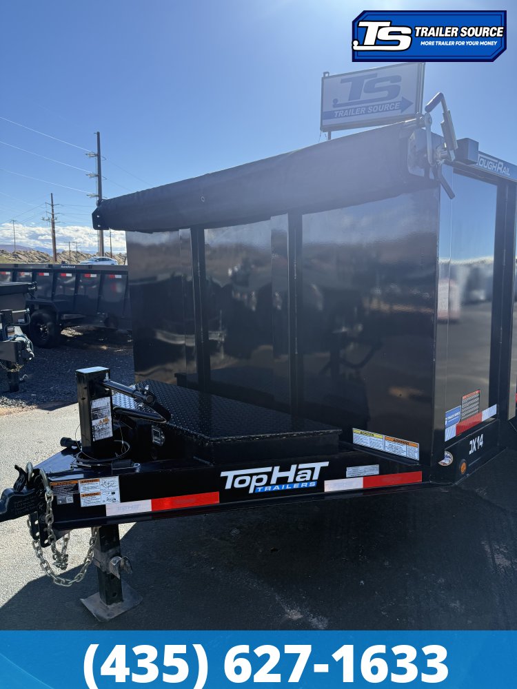 7x14 Top Hat DX Low Pro Dump Trailer - 48" Sides - 14K GVWR -