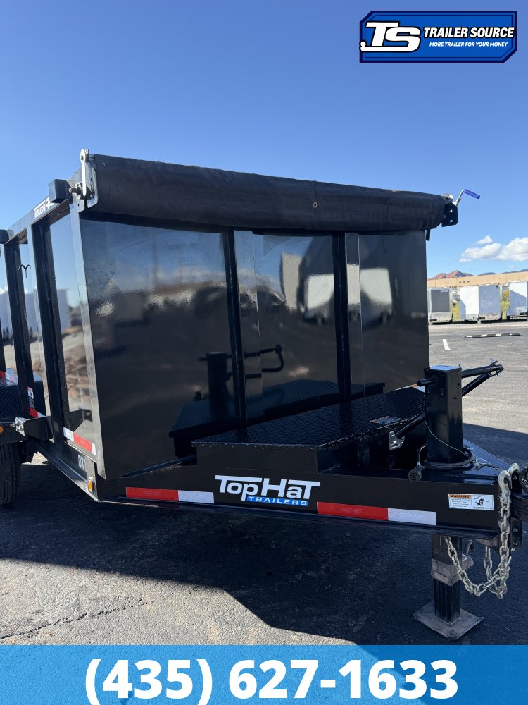 7x14 Top Hat DX Low Pro Dump Trailer - 48" Sides - 14K GVWR -