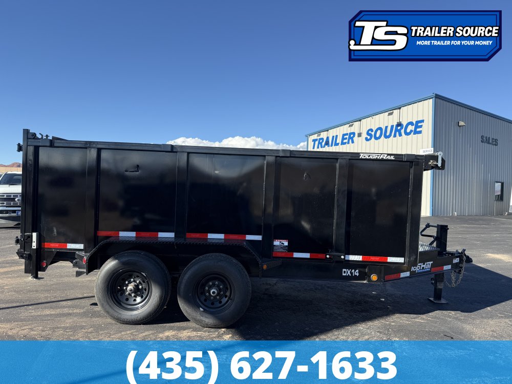 7x14 Top Hat DX Low Pro Dump Trailer - 48" Sides - 14K GVWR -