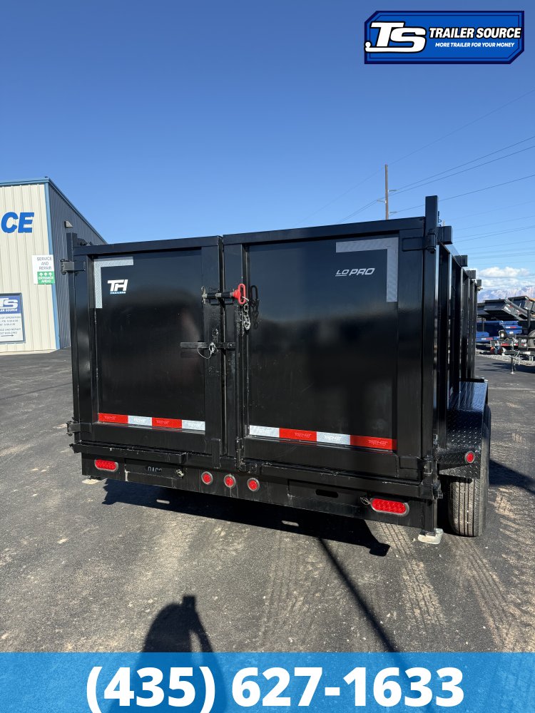 7x14 Top Hat DX Low Pro Dump Trailer - 48" Sides - 14K GVWR -