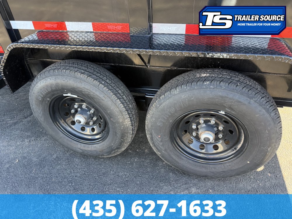 7x14 Top Hat DX Low Pro Dump Trailer - 48" Sides - 14K GVWR -